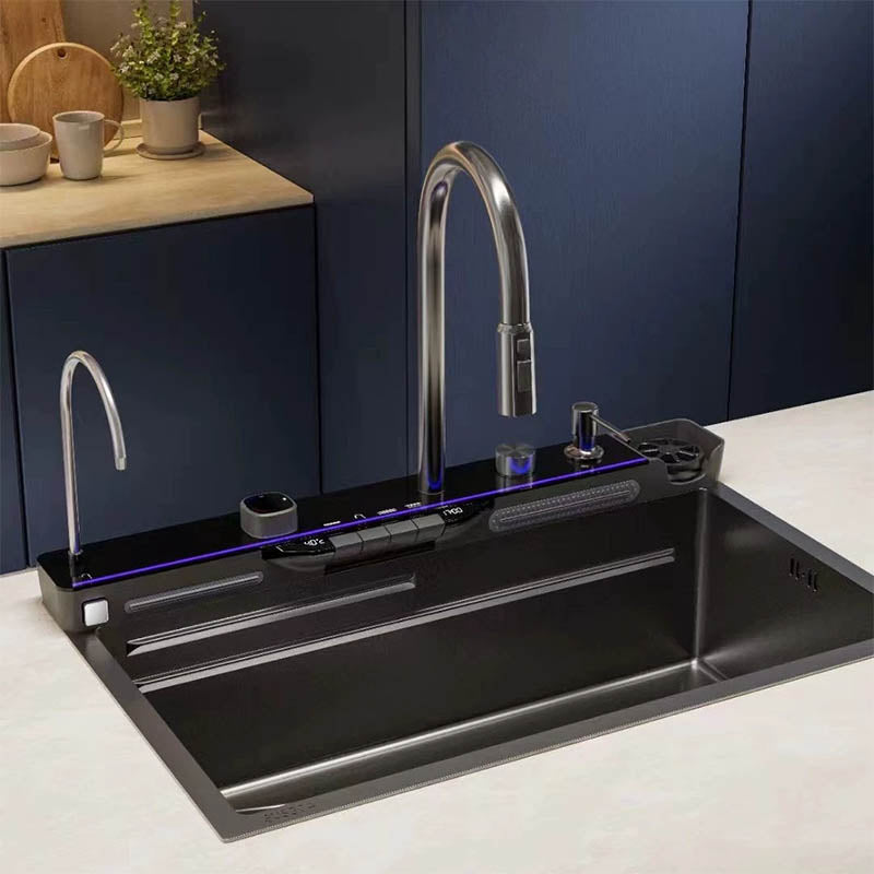 Boelon Luxury Kitchen Sink with Digital Display and Waterfall Design