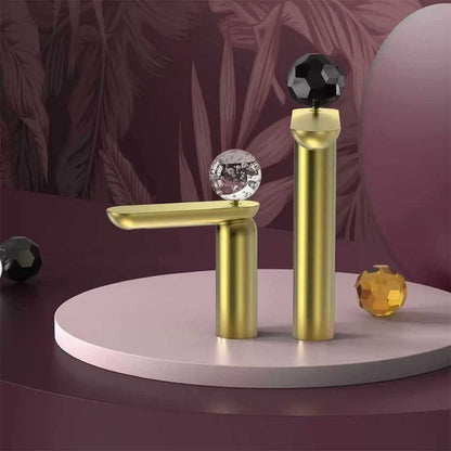 Boelon Solid Brass Basin Faucet with Crystal Knob