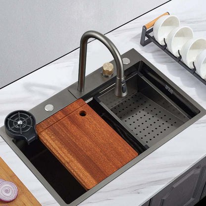 Boelon Stainless Steel Waterfall Kitchen Sink